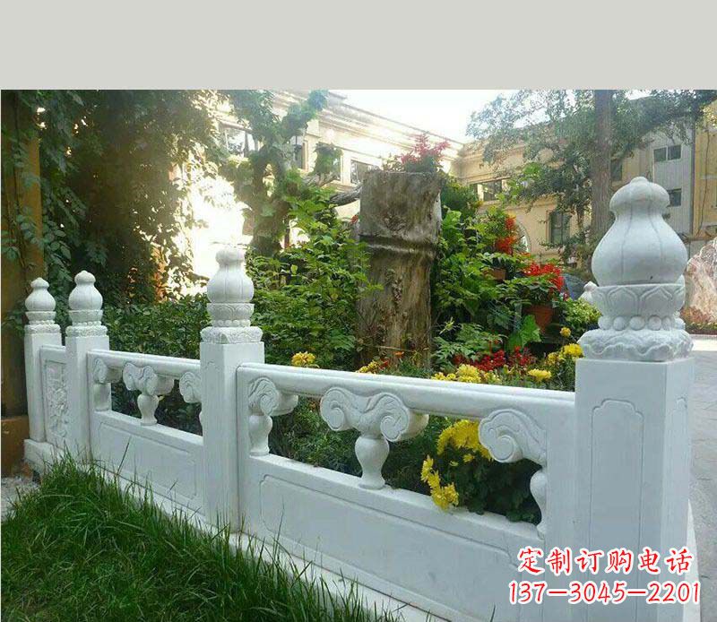 新乡别墅汉白玉栏板景观石雕