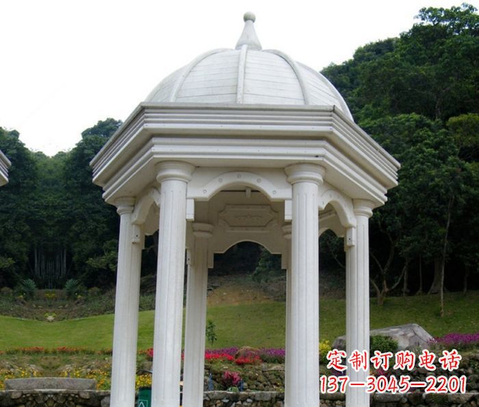 新乡别墅景观欧式石雕凉亭 (2)