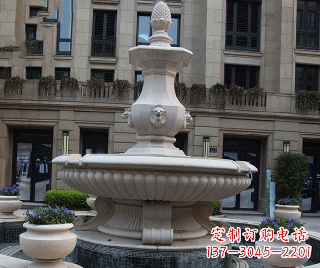 新乡别墅景观石雕大理石喷泉