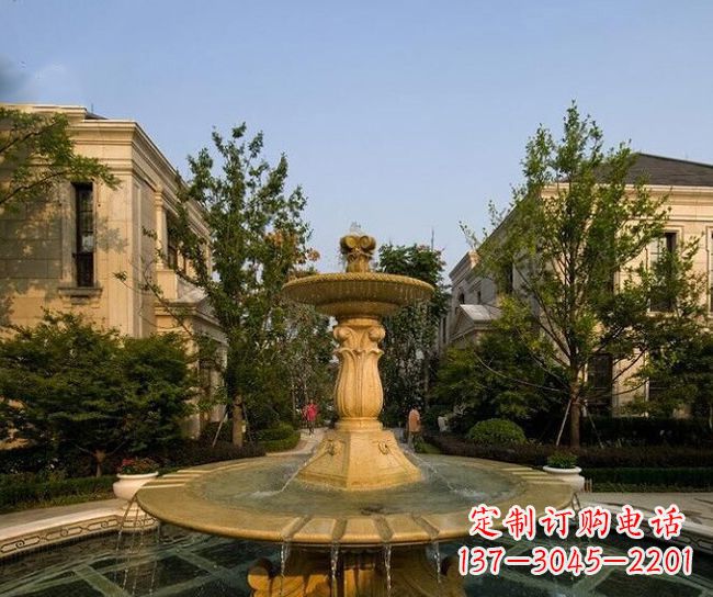 新乡别墅石雕大型喷泉雕塑 (2)