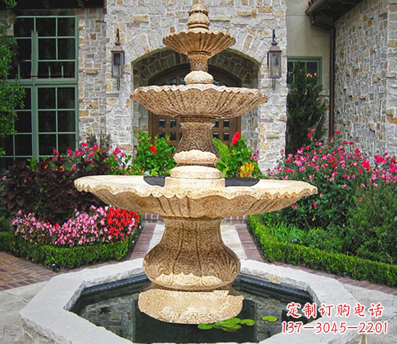 新乡别墅石雕喷泉 (2)