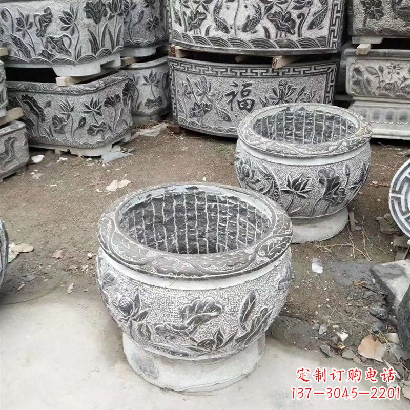 新乡别墅水缸石雕塑