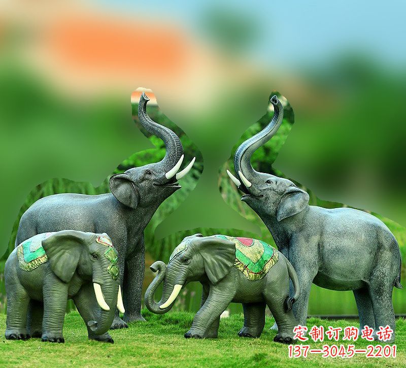 新乡玻璃钢大象雕塑——把大象的优雅带入现代