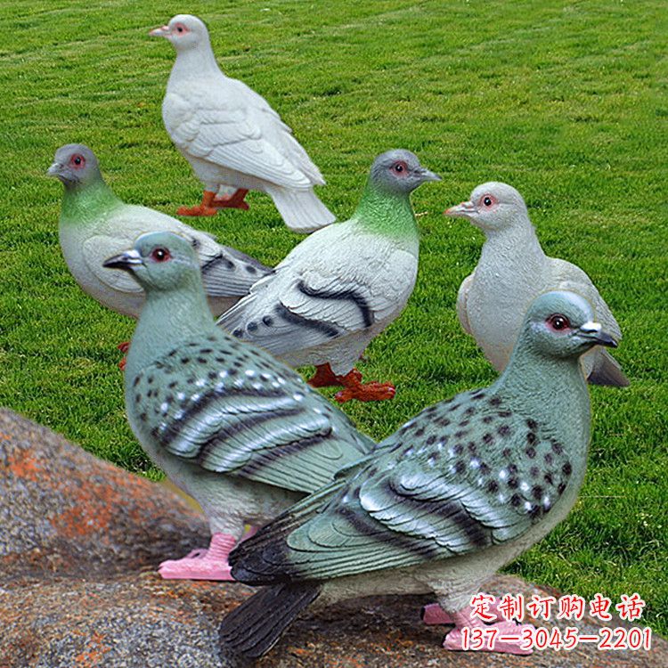 新乡玻璃钢和平鸽雕塑象征和平与自由
