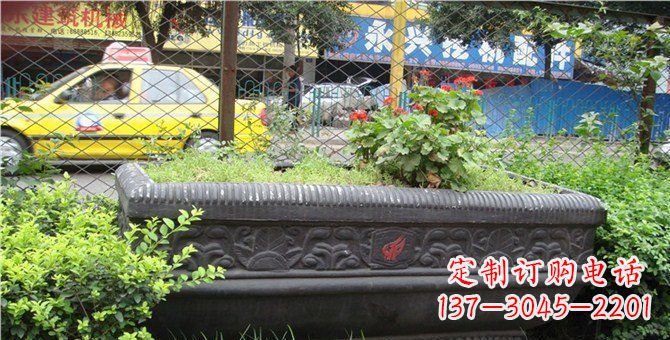 新乡玻璃钢仿铜花盆景观雕塑