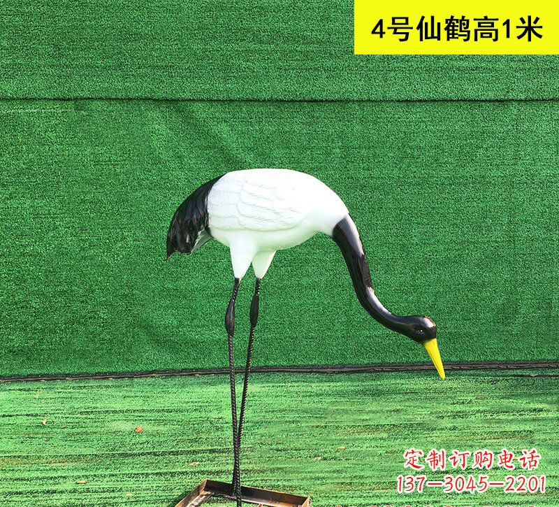 新乡玻璃钢仿真仙鹤动物雕塑