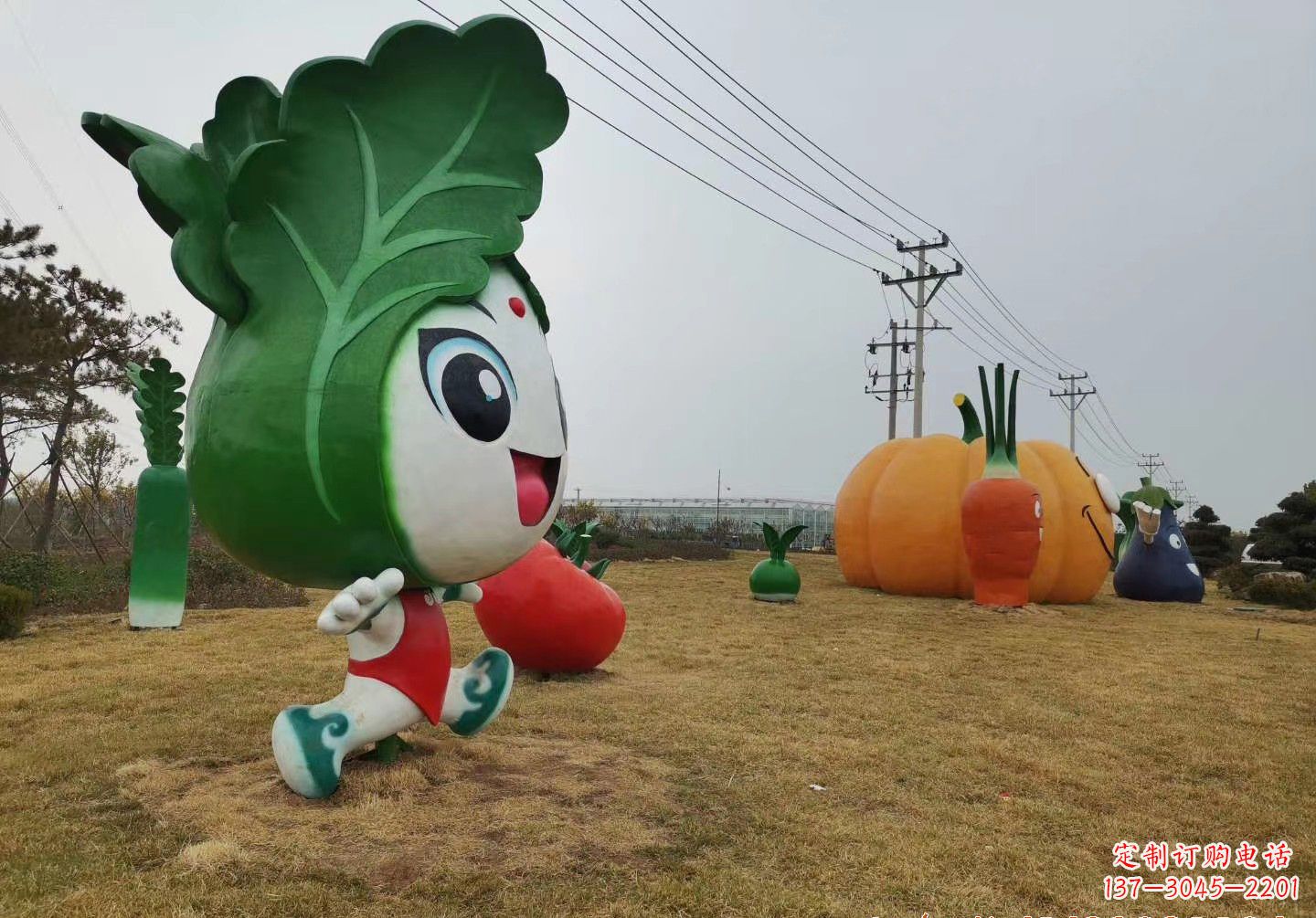 新乡玻璃钢白菜雕塑精美的艺术品