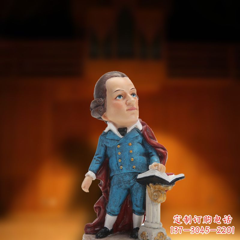 新乡玻璃钢艺术莫扎特雕塑
