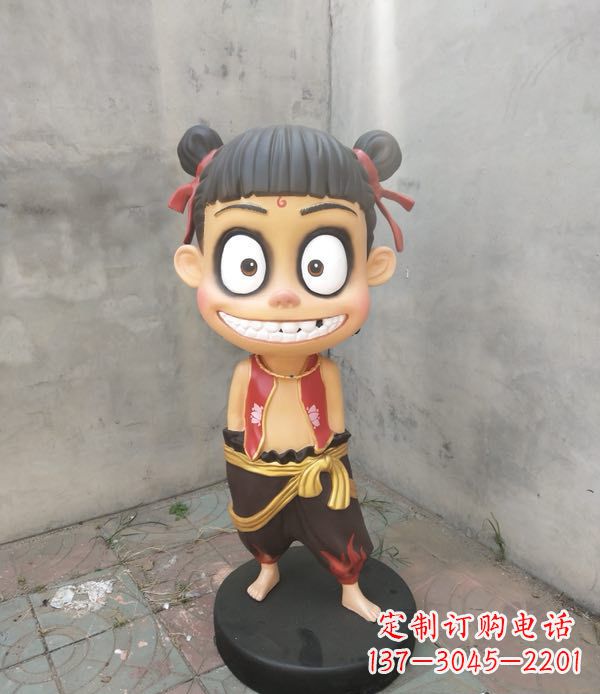 新乡玻璃钢雕刻的神话传说——哪吒