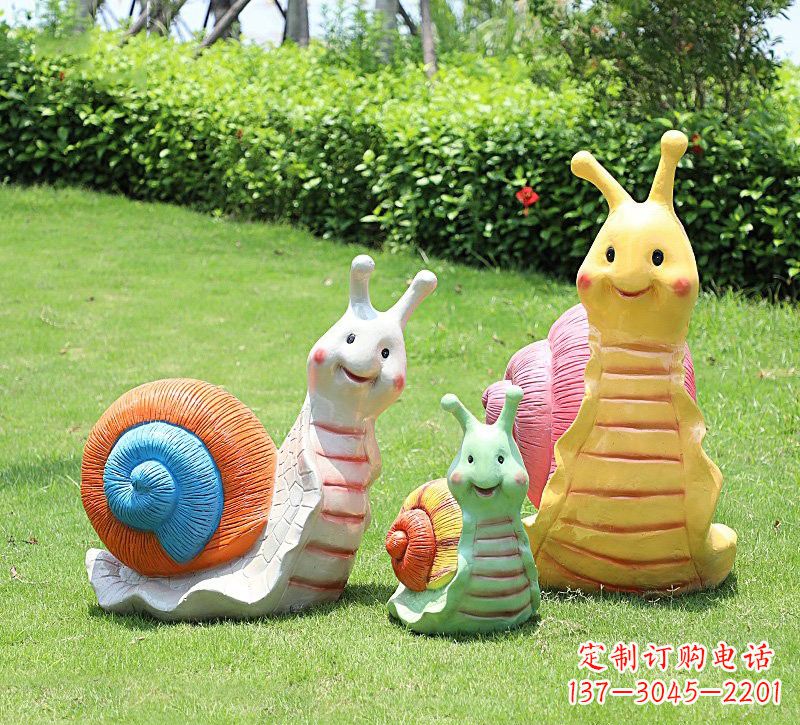 新乡玻璃钢蜗牛雕塑精美艺术品