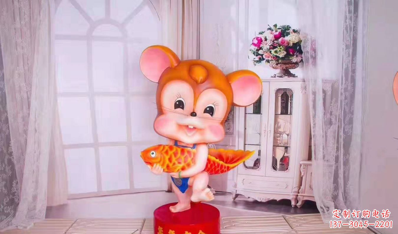 新乡玻璃钢老鼠雕塑吉祥物的象征