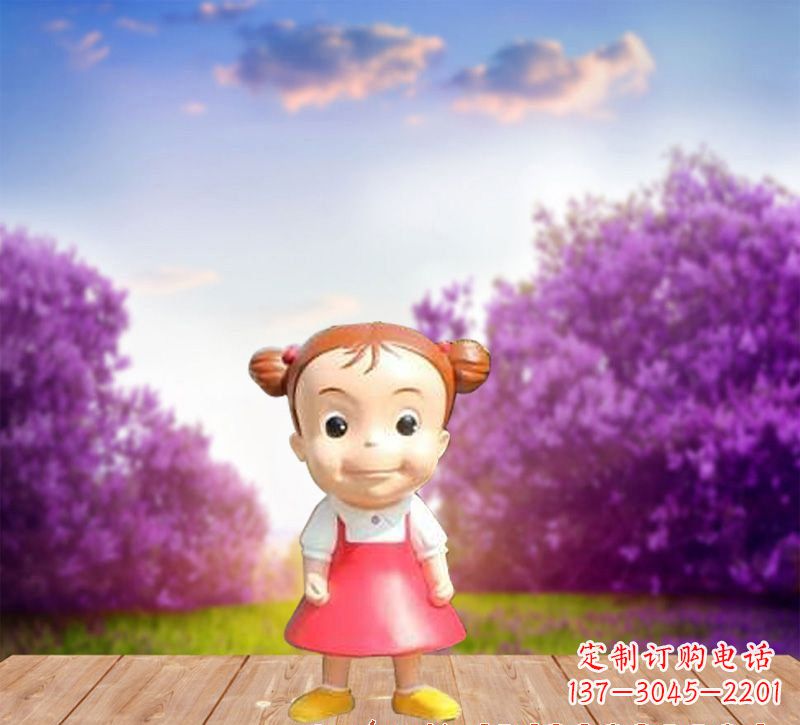 新乡精美玻璃钢卡通小女孩雕塑
