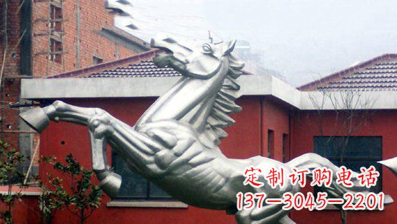新乡不锈钢奔马雕塑 (2)