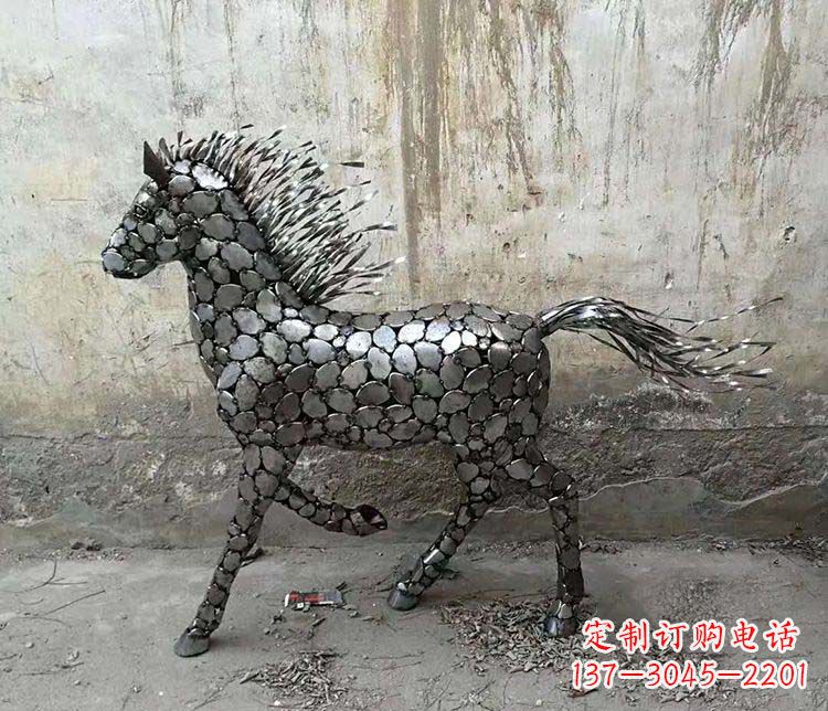 新乡不锈钢奔马动物雕塑