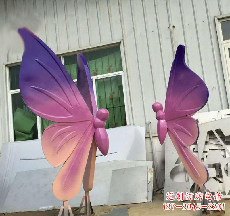 新乡不锈钢彩色蝴蝶雕塑