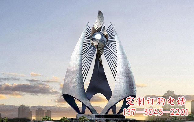 新乡不锈钢城市船帆雕塑传承海洋文化