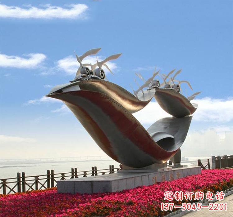 新乡海鸥雕塑——点缀不锈钢城市