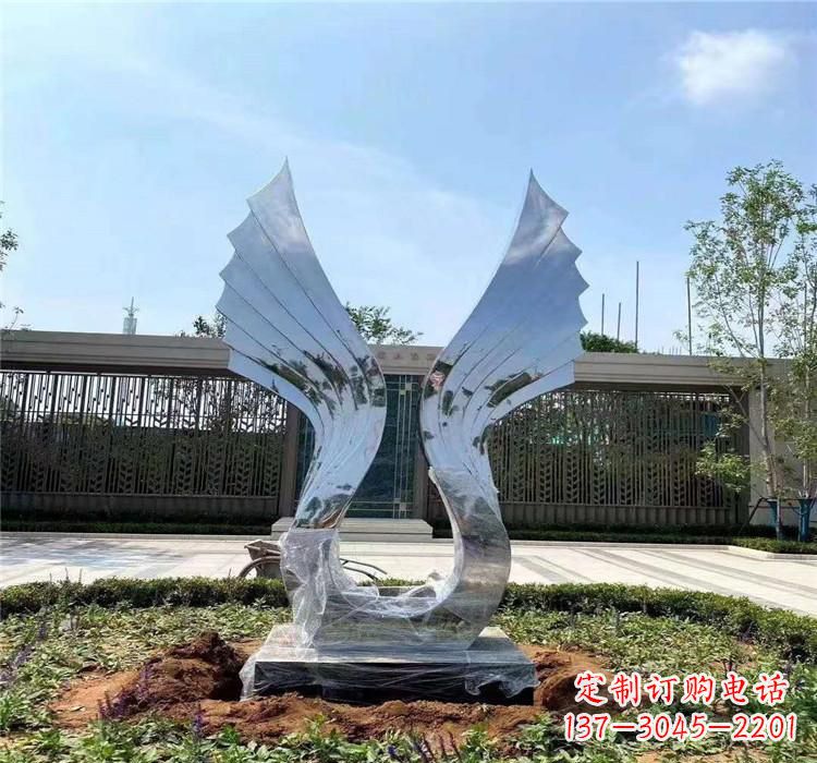 新乡不锈钢翅膀雕塑2