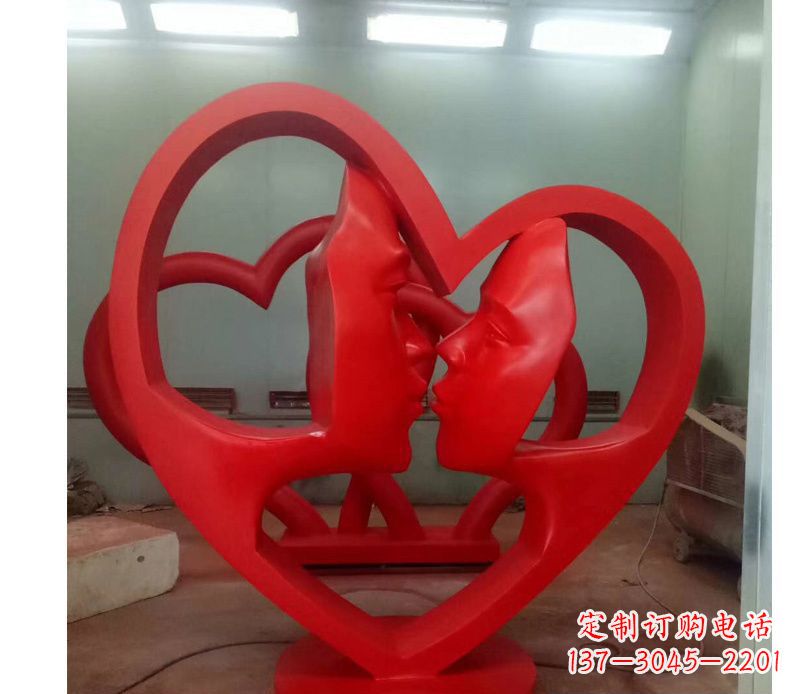 新乡不锈钢爱心情侣雕塑