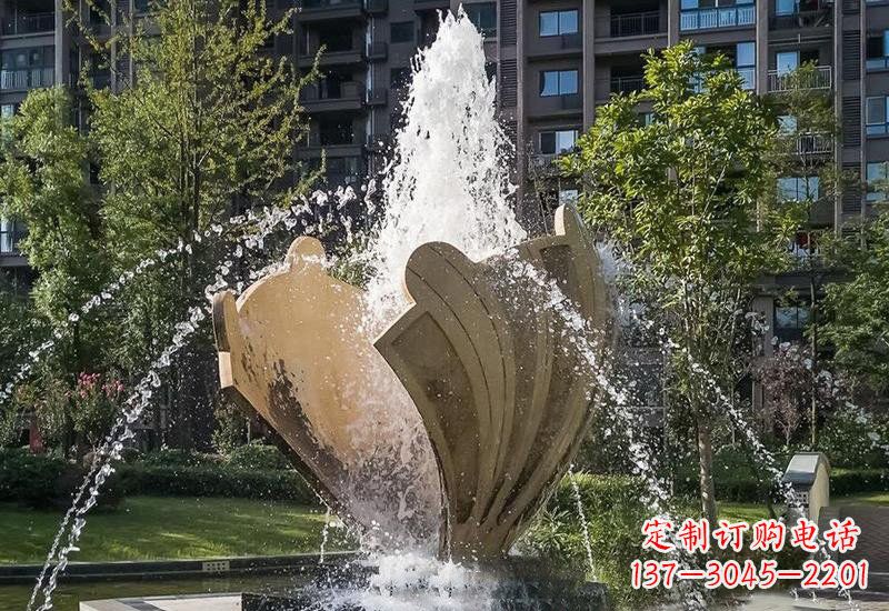 新乡不锈钢贝壳喷泉雕塑精美而又耐用
