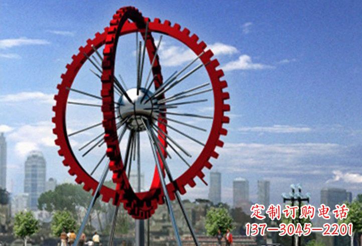 新乡不锈钢抽象城市摩天轮雕塑