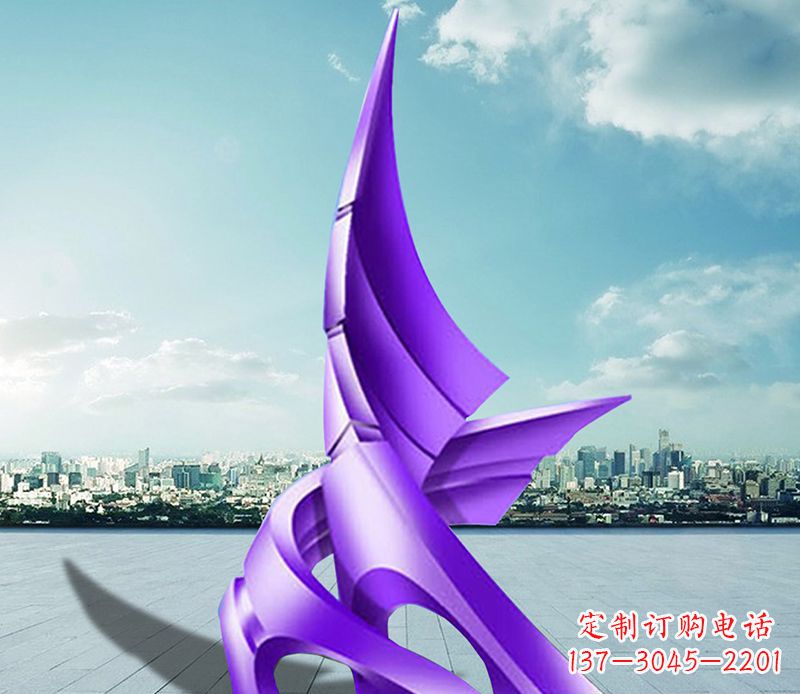 新乡不锈钢抽象船帆雕塑 (2)
