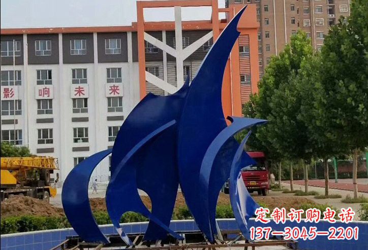 新乡不锈钢抽象船帆雕塑