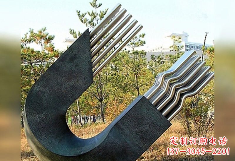 新乡不锈钢抽象磁铁雕塑