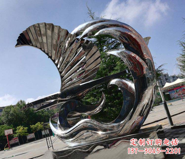 新乡不锈钢帆船雕塑象征海上生活的艺术精品