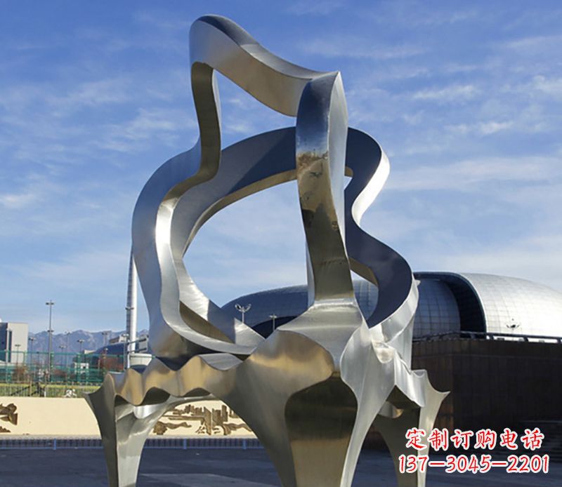 新乡不锈钢抽象钢琴雕塑 (2)