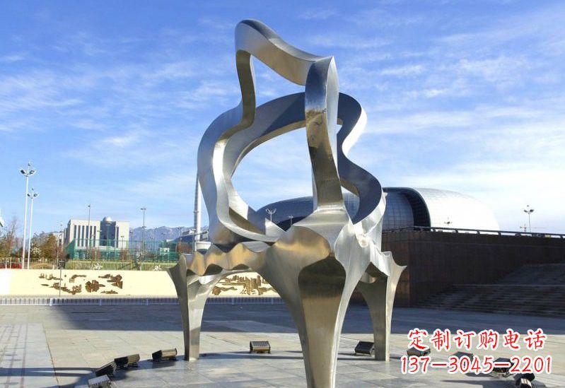 新乡不锈钢抽象钢琴雕塑