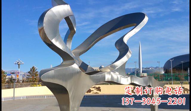 新乡不锈钢抽象钢琴雕塑1