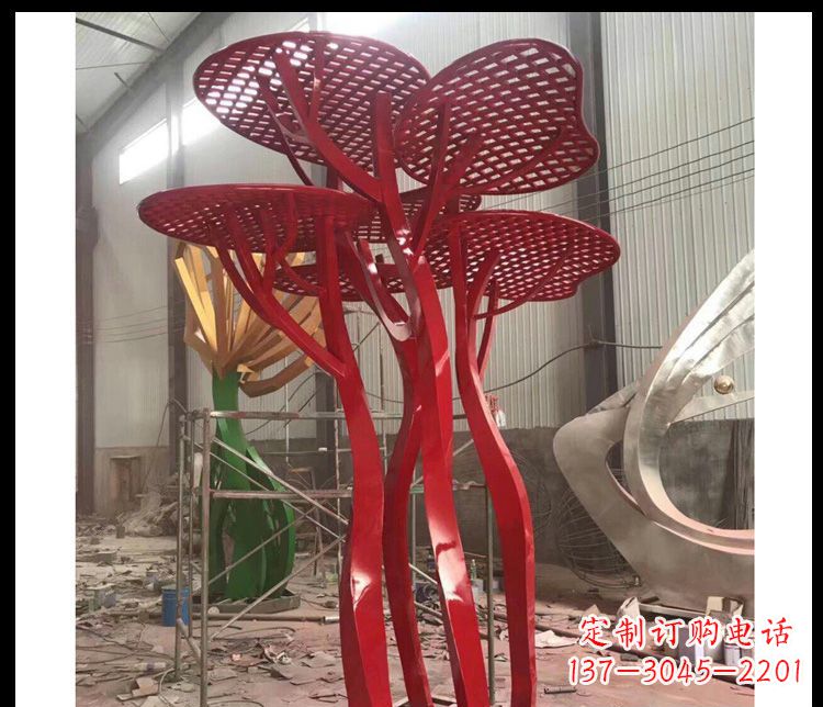 新乡不锈钢蘑菇景观雕塑