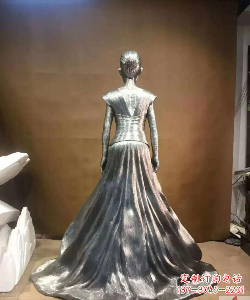 新乡女性之美不锈钢抽象女人身影雕塑