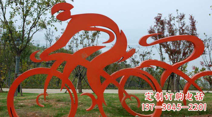 新乡不锈钢自行车雕塑捕捉运动精神