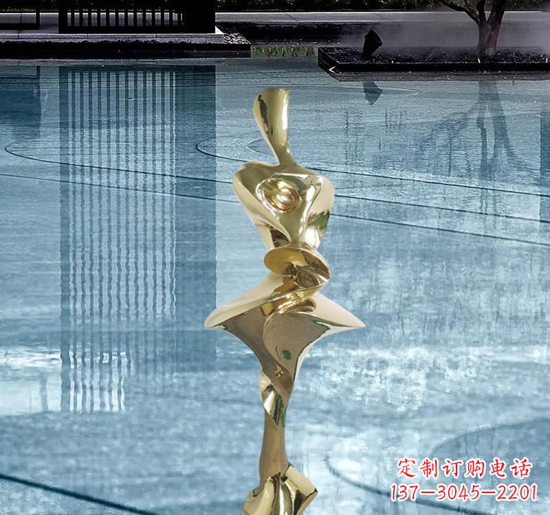 新乡不锈钢抽象人体雕塑