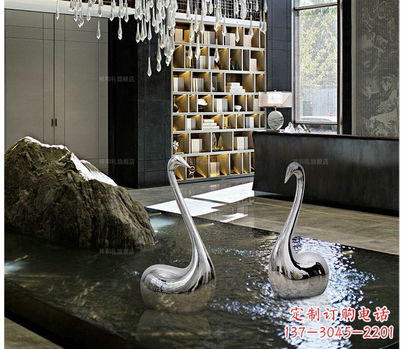 新乡精致的不锈钢天鹅雕塑
