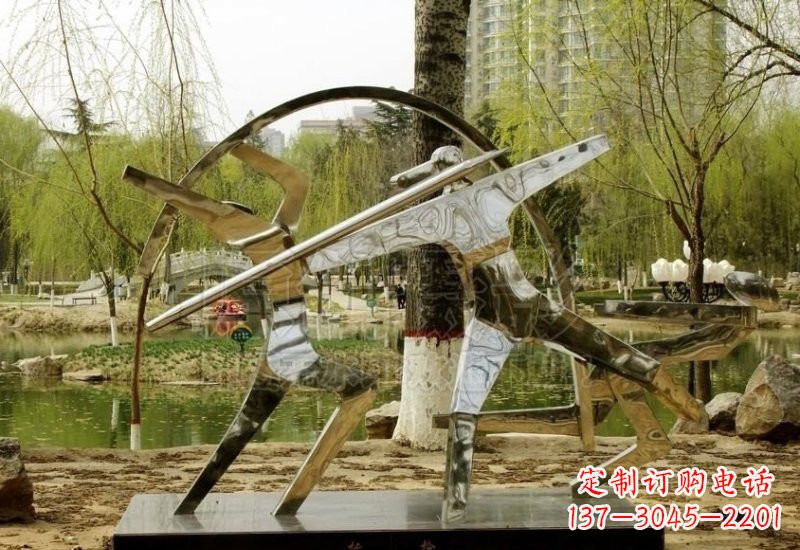 新乡不锈钢运动员雕塑