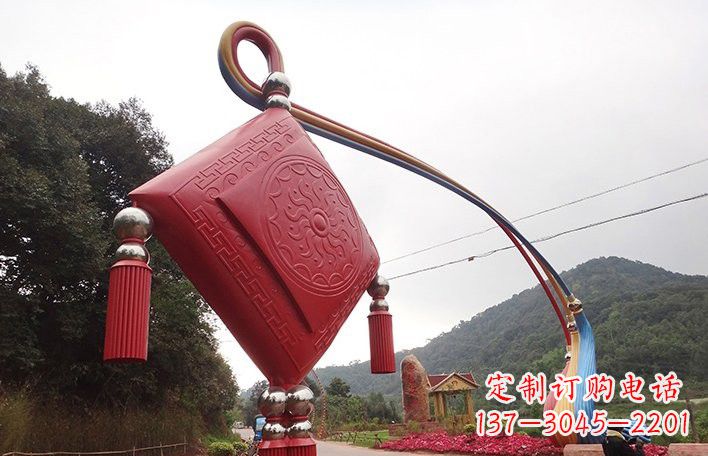 新乡不锈钢抽象中国结拱门