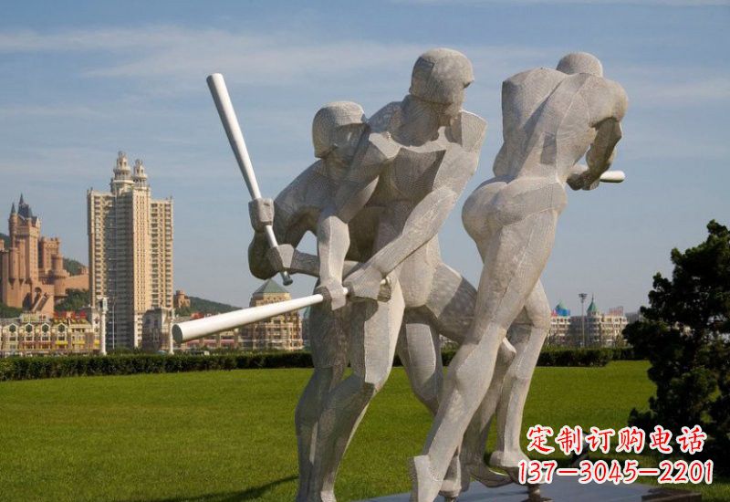新乡棒球雕塑象征着美好回忆
