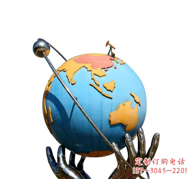 新乡不锈钢地球雕塑象征着世界和平