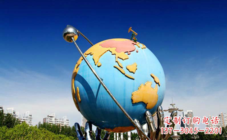 新乡不锈钢地球仪雕塑精致的艺术之作