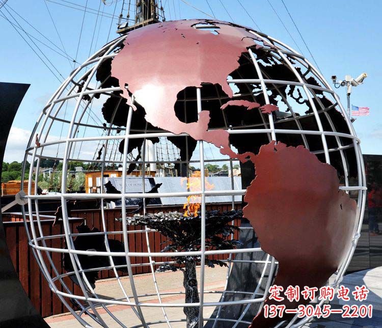 新乡不锈钢地球仪雕塑精美的艺术品