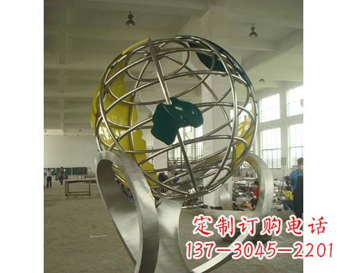 新乡不锈钢地球仪雕塑以艺术美化景观