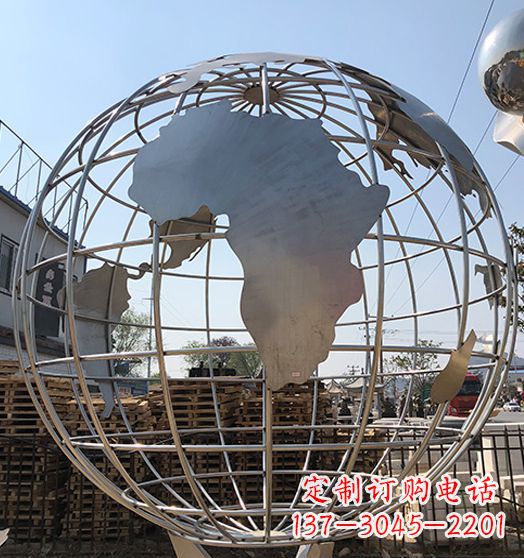 新乡不锈钢地球仪雕塑精美的艺术作品