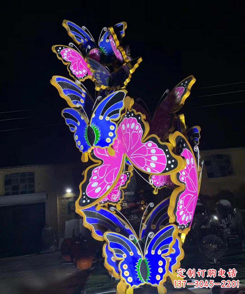新乡不锈钢蝴蝶雕塑彩绘魅力无限