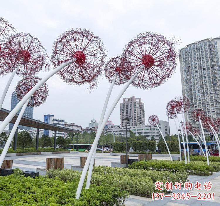 新乡不锈钢蒲公英雕塑色彩缤纷的自然之美