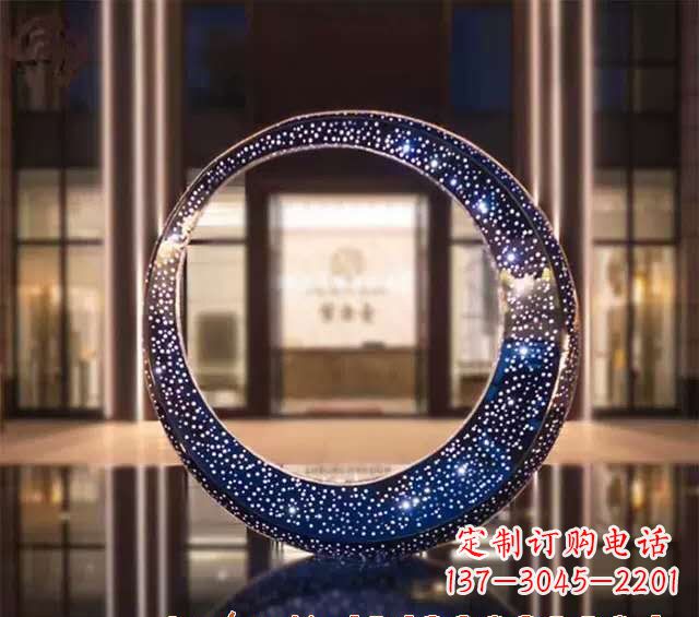 新乡不锈钢发光月亮雕塑