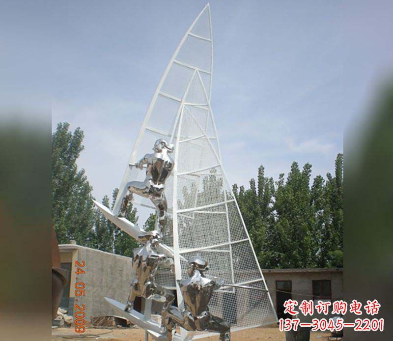 新乡不锈钢帆船公园雕塑