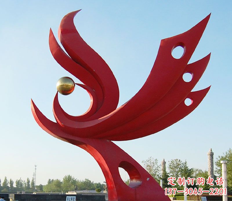 新乡不锈钢凤凰雕塑——传承千百年传统文化
